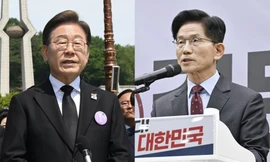 Hai ứng viên Lee Jae-myung (phải) và Lee Jae-myung sẽ cạnh tranh vị trí tổng thống Hàn Quốc trong cuộc bầu cử ngày 3/6. (Ảnh: Chosun Daily)