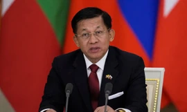 Tướng Min Aung Hlaing, lãnh đạo chính quyền quân sự Myanmar. (Ảnh: Reuters)