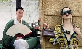 Sao Việt đón Trung thu: Việt Anh diện đồ cổ trang, Lệ Quyên mặc xẻ ngực sâu táo bạo 