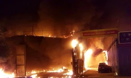 Hiện trường vụ cháy.