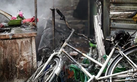 Hiện trường vụ cháy.