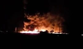 Hiện trường vụ cháy.