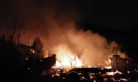 Hiện trường vụ cháy.