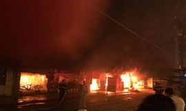 Hiện trường vụ cháy.