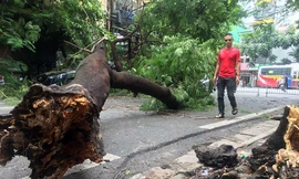 Sự việc xảy ra vào khoảng 10h40 ngày 27/7 tại trước số 1 phố Thịnh Yên (phường Pố Huế, quận Hai Bà Trưng, Hà Nội).