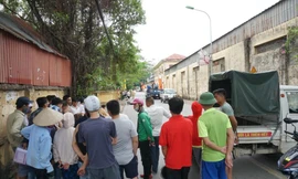 Hiện trường vụ tai nạn.