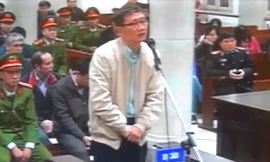 Bị cáo Trịnh Xuân Thanh tại phiên tòa.