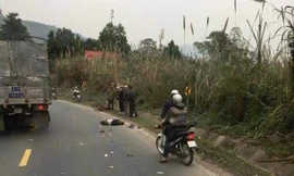 Hiện trường vụ tai nạn.