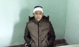 Đối tượng Hòa tại cơ quan điều tra.