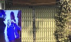 Cửa hàng may nơi xảy ra sự việc và hình ảnh camera ghi lại.