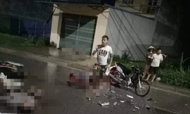 Hiện trường vụ tai nạn.