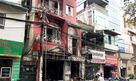 Hiện trường vụ cháy. Ảnh: Thanh hà