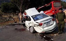 Hiện trường vụ tai nạn. Ảnh: Otofun