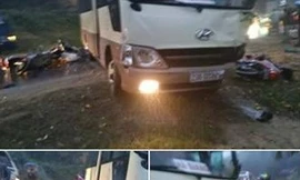 Hiện trường vụ tai nạn.