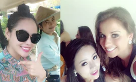 Lại Hương Thảo hội ngộ bạn thi Hoa hậu siêu quốc gia