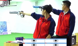 Trịnh Thu Vinh, Phạm Quang Huy giành huy chương vàng bắn súng châu Á 