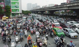 Nút giao Thanh Xuân ngày càng ùn tắc nghiêm trọng Ảnh: Anh Trọng 