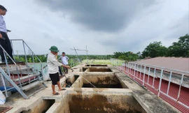 Bể lắng Nhà máy nước sạch Đồng Du 