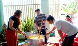 Bếp ăn của giáo viên, học sinh Trường THCS-THPT Liên Việt 