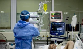 Điều trị bệnh nhân nặng tại BV Bệnh Nhiệt đới T.Ư Ảnh: Thái Hà 