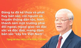 Chủ tịch Hồ Chí Minh đã đặt nền móng trực tiếp và chỉ đạo, dẫn dắt sự phát triển của nền ngoại giao cách mạng Việt Nam Ảnh: Quochoi.vn 