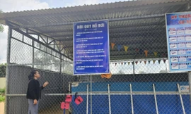 Bể bơi tại Trường Tiểu học Chu Văn An khóa trái cửa 