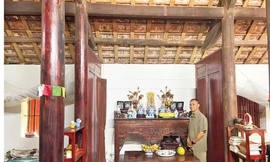 Ngôi nhà cổ nơi nhà báo Dương Xuân Nam sinh ra lớn lên Ảnh: Trần Nguyễn Anh