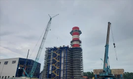 Công trường dự án nhà máy điện khí Nhiệt điện 3&4 đang bị “bêu tên” vì chậm tiến độ Ảnh: Q.Nga