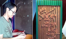 Chàng thạc sĩ toán đam mê khắc bút chì