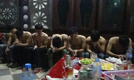 Nhóm thanh niên sử dụng chất ma túy. Ảnh: C.A.