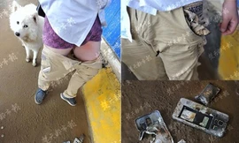 Cởi quần giữa phố vì điện thoại phát nổ