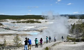 Yellowstone nổi tiếng với hồ nước nóng Norris Geyser. Ảnh: Huffington Post.