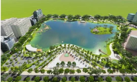 Phối cảnh Công viên hồ điều hòa Phùng Khoang.