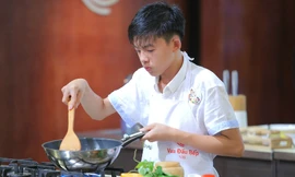 Nấu ăn là niềm đam mê của Hải. Ảnh: Nhân Phạm.