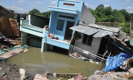 Huyện Nhà Bè xảy ra tình trạng sạt lở nhiều nhất ở TPHCM.