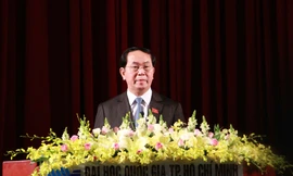 Chủ tịch nước Trần Đại Quang phát biểu tại lễ khai giảng ĐH Quốc gia TPHCM ngày 3/10.