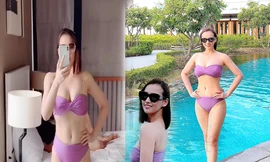 Lã Thanh Huyền diện bikini siêu nóng bỏng 'đốt mắt' fans