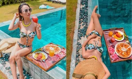 Đường cong sexy nuột nà của vợ hai đại gia Minh Nhựa 