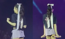 Jennie (BlackPink) mặc váy quá ngắn, lộ nội y 