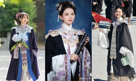 Mùa tốt nghiệp, Gen Z xứ Trung "xuyên không" trong lễ phục kết hợp Hán phục