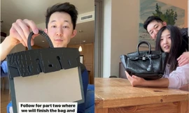 Chàng trai khiến hội chị em muốn "xin vía" vì tự tay làm túi Hermès tặng bạn gái