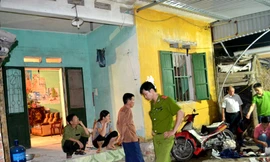 Hiện trường nơi xảy ra vụ nổ xe máy