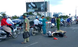 Hiện trường tai nạn.