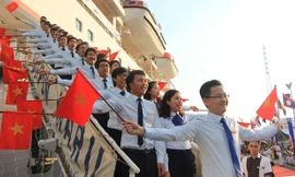 Lễ đón các đoàn đại biểu Tàu thanh niên Đông Nam Á – Nhật Bản vào năm 2015 tại TPHCM (Ảnh: Ngô Tùng) 