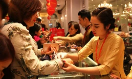 Giá vàng trong nước bật tăng kỷ lục. Ảnh minh hoạ