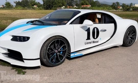 Bugatti Chiron tự chế trang trí màu cờ sắc áo tuyển Argentina