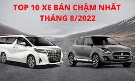 Top 10 xe có doanh số thấp nhất tháng 8