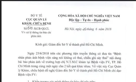 Cục Quản lý khám chữa bệnh yêu cầu báo cáo vụ lùm xùm tại bệnh viện FV