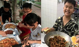 Câu chuyện ấm áp của nam sinh dạy học cho các em nhỏ