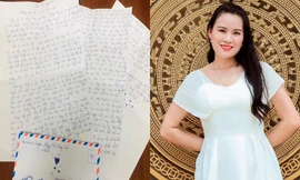 Học trò rưng rưng đọc bức thư tay gửi trọn tâm tình của cô giáo trẻ